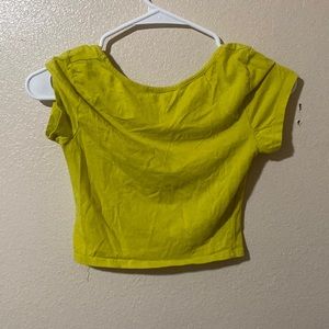 Yellow crop top